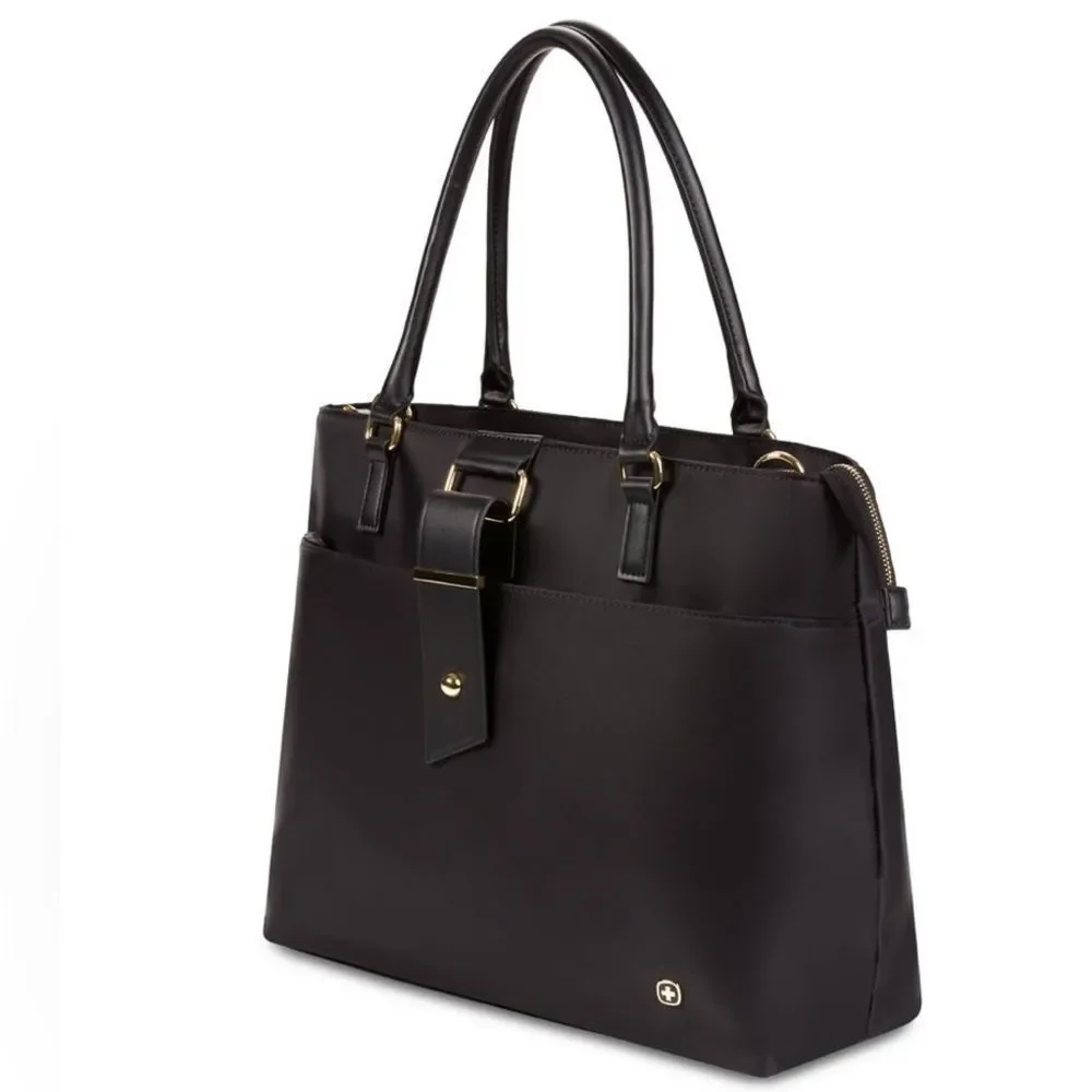 NWOT Wenger Ana Laptop Tote 18”, Black Nylon Style Computer Bag Tablet Pocket